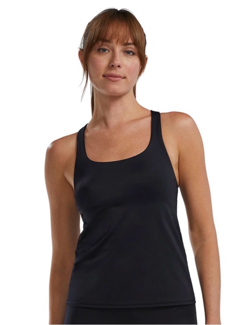 NWT TYR Women's Jojo Tank Solid Black Strappy Open Back Swim Tank Size XL 14/16